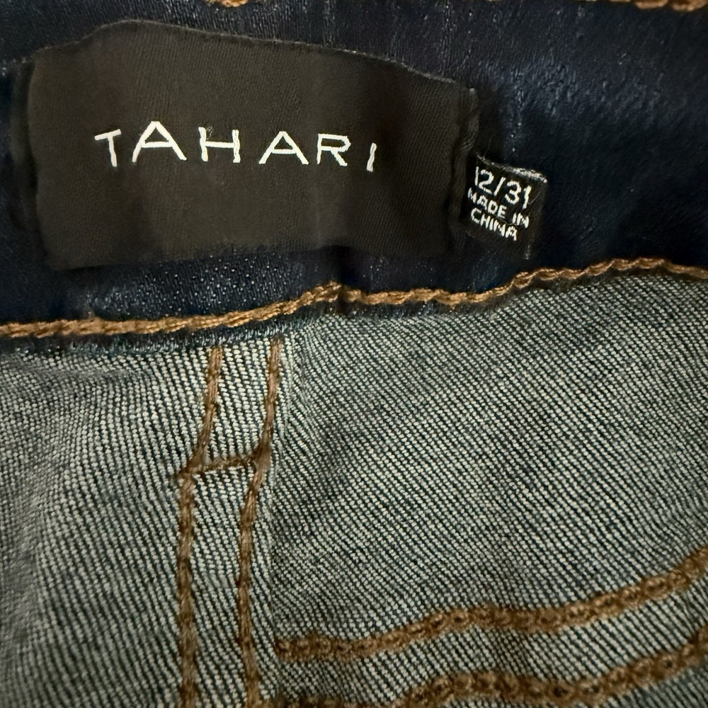 NWT Tahari Jeans Womens Sz 12 GIA Thigh Slimming Ankle Skinny Stretch Denim - Picture 10 of 14